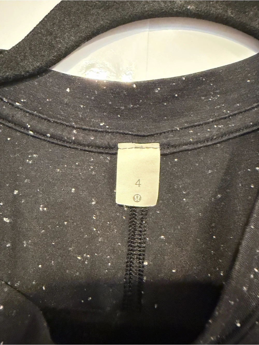 Black lululemon all yours muscle tee in black‎ speckled